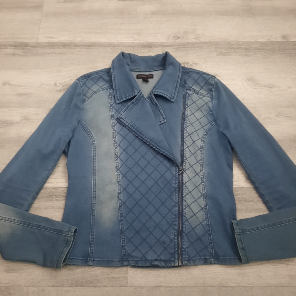 Material Girl Quilted Denim Jacket